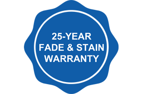 25-Year Fade & Stain Warranty